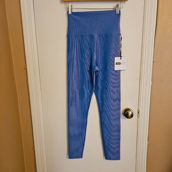 Beach Riot Taylor Legging Two Tone Rib Pink Blue (Size M) - Picture 2 of 10